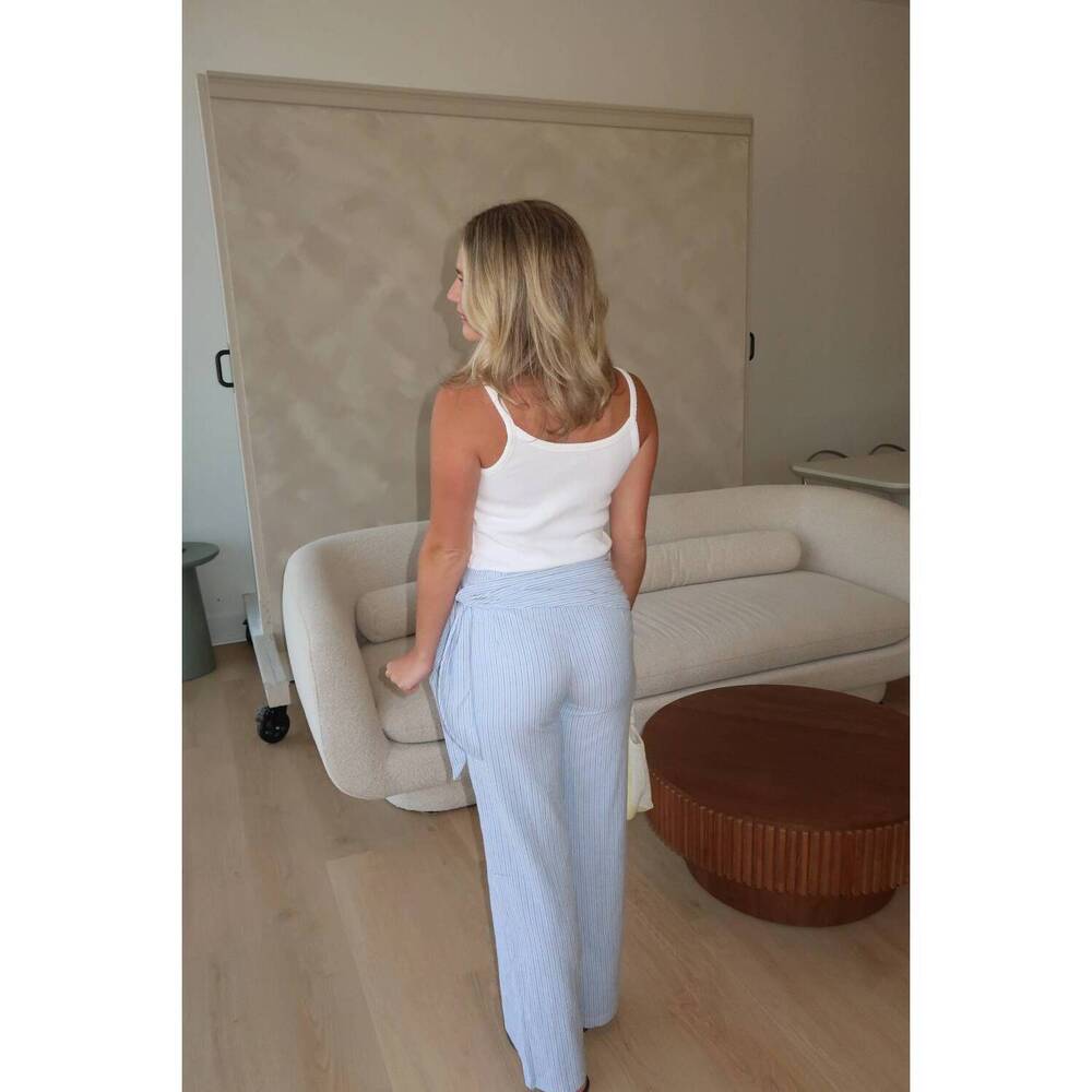 NEW PRETTY GARBAGE daytrip wrap pants in blue - Picture 7 of 7